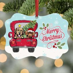 Custom Dog Lover Ornament: Personalized Aluminium Gift for Christmas Car