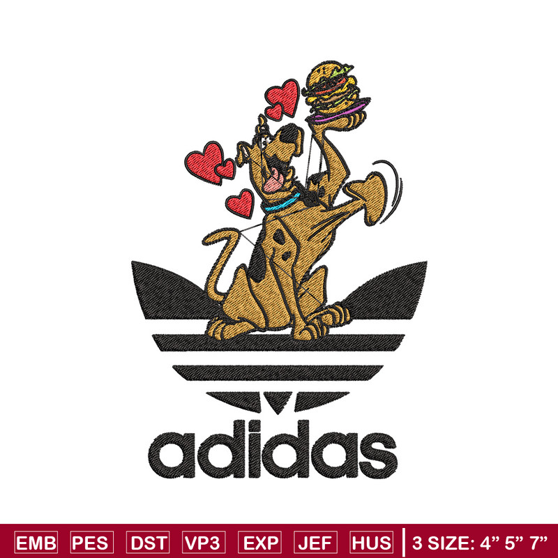 Dog love adidas Embroidery Design, Adidas Embroidery, Embroidery File, Brand Embroidery, Logo shirt, Digital download.jpg