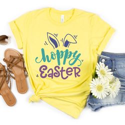 hoppy easter shirt png, happy easter, bunny with glasses shirt png,kids easter shirt png,cute easter shirt png,easter da