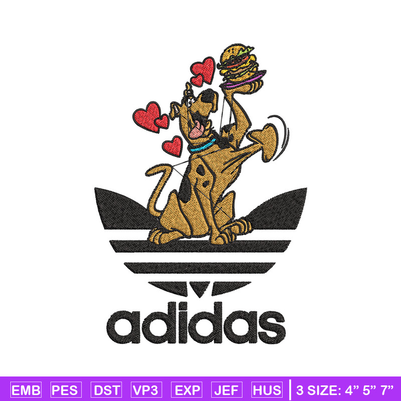 Dog love adidas Embroidery Design, Adidas Embroidery, Embroidery File, Brand Embroidery, Logo shirt, Digital download.jpg