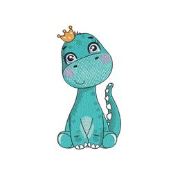 Cute Little Dinosaur Embroidery Design, Baby Embroidery File, 5 sizes, Instant Download