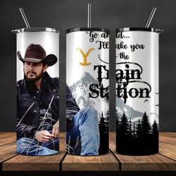 yellowstone tumbler wrap png, yellow stone tumbler digital design, trending tumbler wrap 07