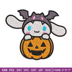 halloween cinnamoroll embroidery design, hello kitty embroidery, cartoon design, embroidery file, digital download.