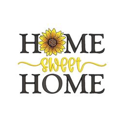 Sweet Home Embroidery Design, 3 sizes, Instant Download