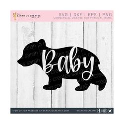 Baby Bear SVG - Animals SVG - Bear Cub Silhouette SVG - Grizzly Bear Cub Svg - Baby Bear Cub Svg - Mom Baby Shirts