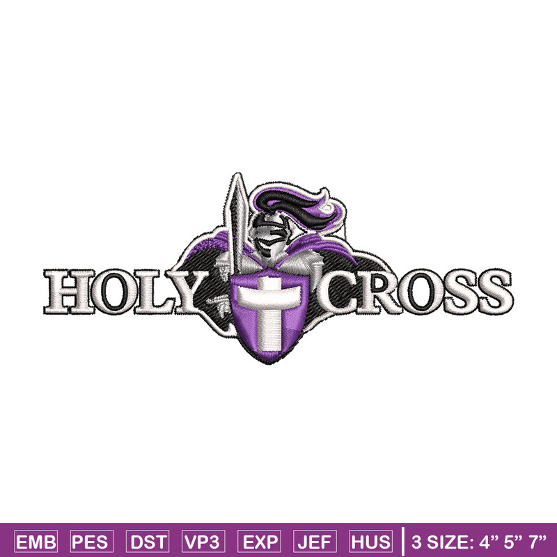 Holy Cross Crusaders embroidery design, Holy Cross Crusaders embroidery, logo Sport, Sport embroidery, NCAA embroidery..jpg