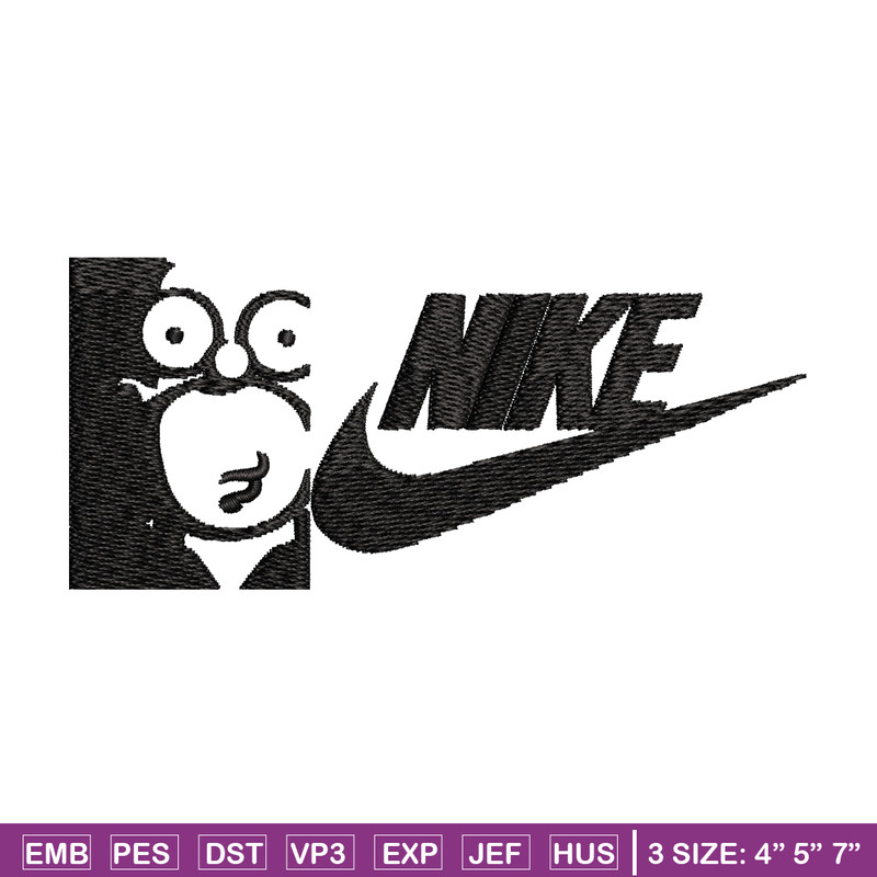 Homer Simpson Nike Embroidery design, Homer Simpson Embroidery, Nike design, Embroidery file, Instant download..jpg