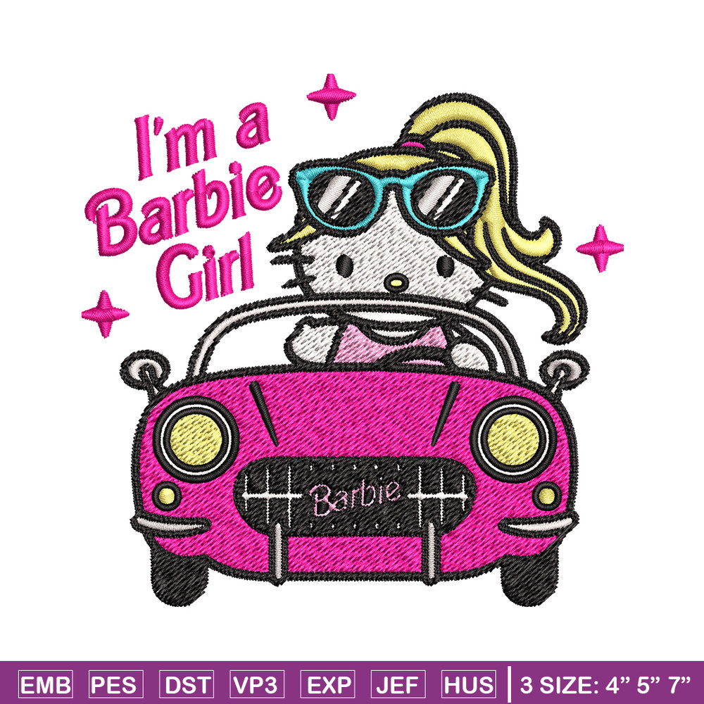 I'm a barbie girl Embroidery design, Barbie logo Embroidery, logo design, Embroidery File, logo shirt, Digital download..jpg