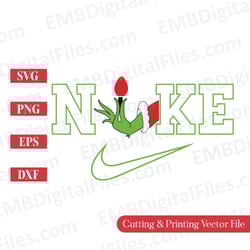 the grinch holding christmas lights svg for cricut