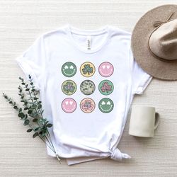 retro st patricks smiley clover shirt png,shamrock lucky lips,four leaf clover,shamrock shirt pngs,patricks day,irish ts