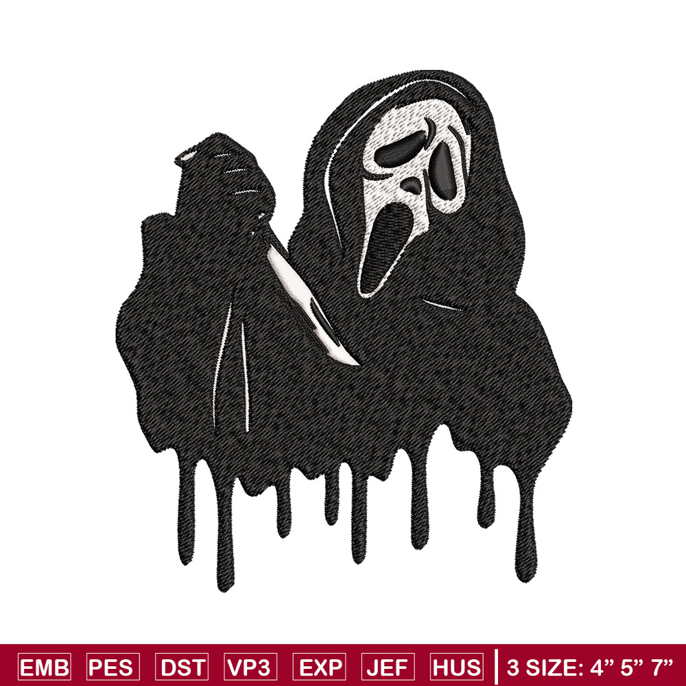 Ghostface knife Embroidery design, Horror Embroidery, Embroidery File, logo design, logo shirt, Digital download..jpg