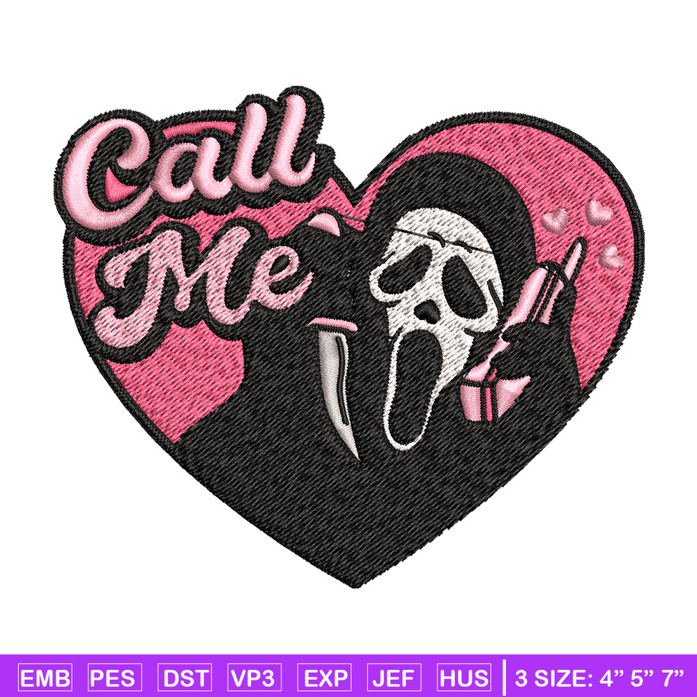 Ghostface Scream Embroidery design, Horror Embroidery, Embroidery File, logo design, logo shirt, Digital download..jpg