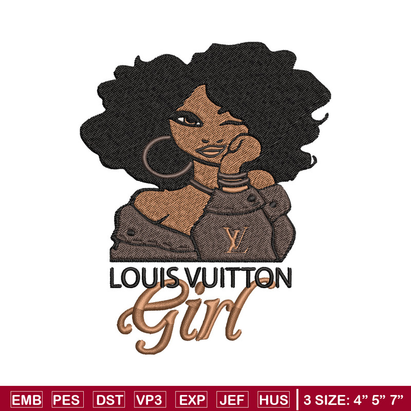 Girl loius vuitton Embroidery Design, LV Embroidery, Embroidery File, Brand Embroidery, Logo shirt, Digital download.jpg