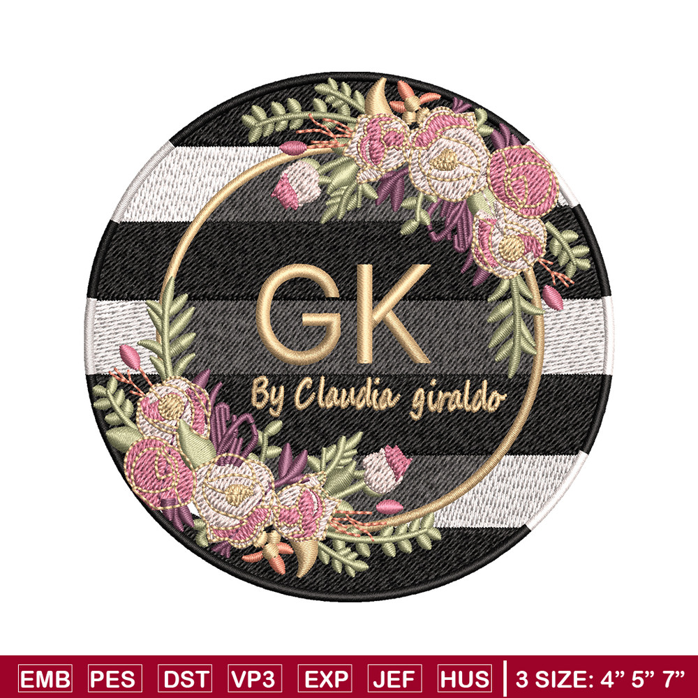 Gk Logo embroidery design, Gk Logo embroidery, logo design, embroidery file, logo shirt, Digital download..jpg