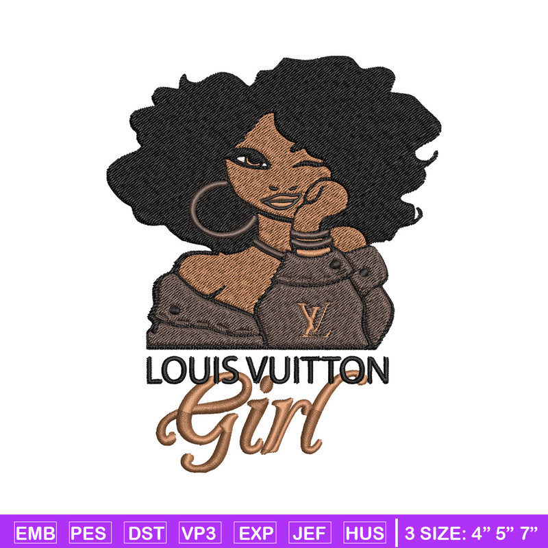 Girl loius vuitton Embroidery Design, LV Embroidery, Embroidery File, Brand Embroidery, Logo shirt, Digital download.jpg