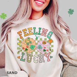 feeling lucky sweat-shirt png, retro st patrick  day graphic sweat-shirt png, retro st patrick  day sweat-shirt png, st