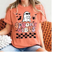 halloween spooky t shirt, spooky vibes tshirt halloween, halloween vintage tshirt, funny halloween shirt, spooky vibes s