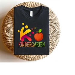 k is for kindergarten tee, kindergarten teacher shirt, kindergarten team t-shirt, kinder crew tees, kinder squad, cute p
