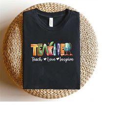 Teach Love Inspire Shirt, Daisy Inspirational Teacher Shirts, Back To School Shirt, Teacher Appreciation Shirt, Gift For