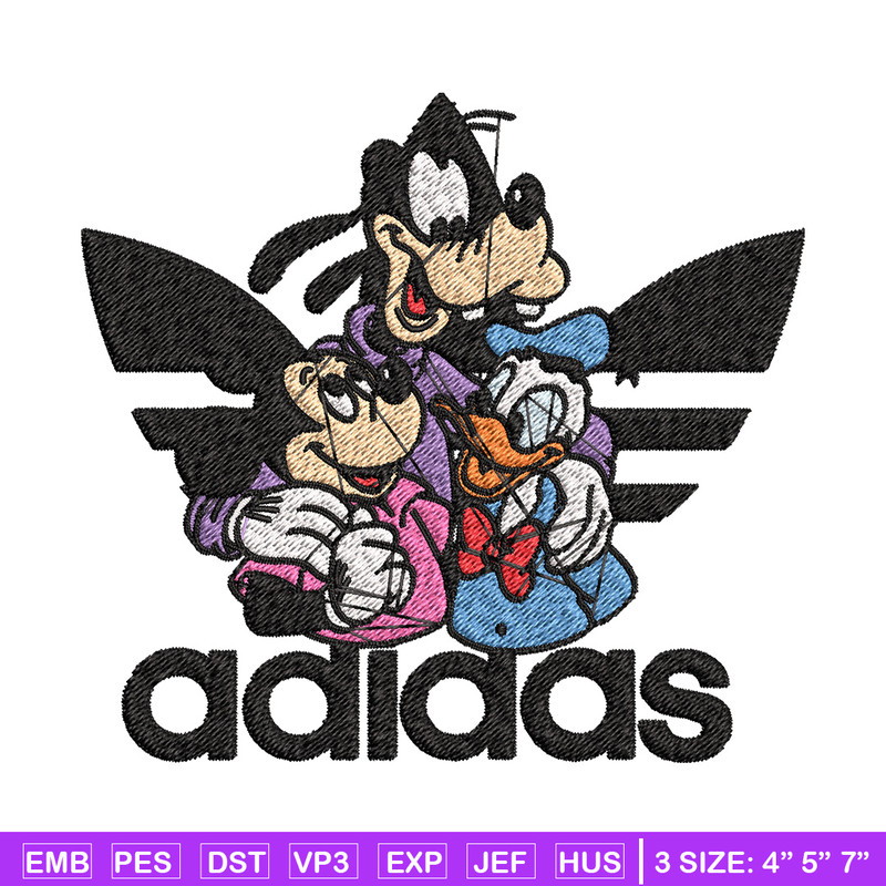 Goofy friends Embroidery Design, Adidas Embroidery, Brand Embroidery, Embroidery File,Logo shirt,Digital download.jpg