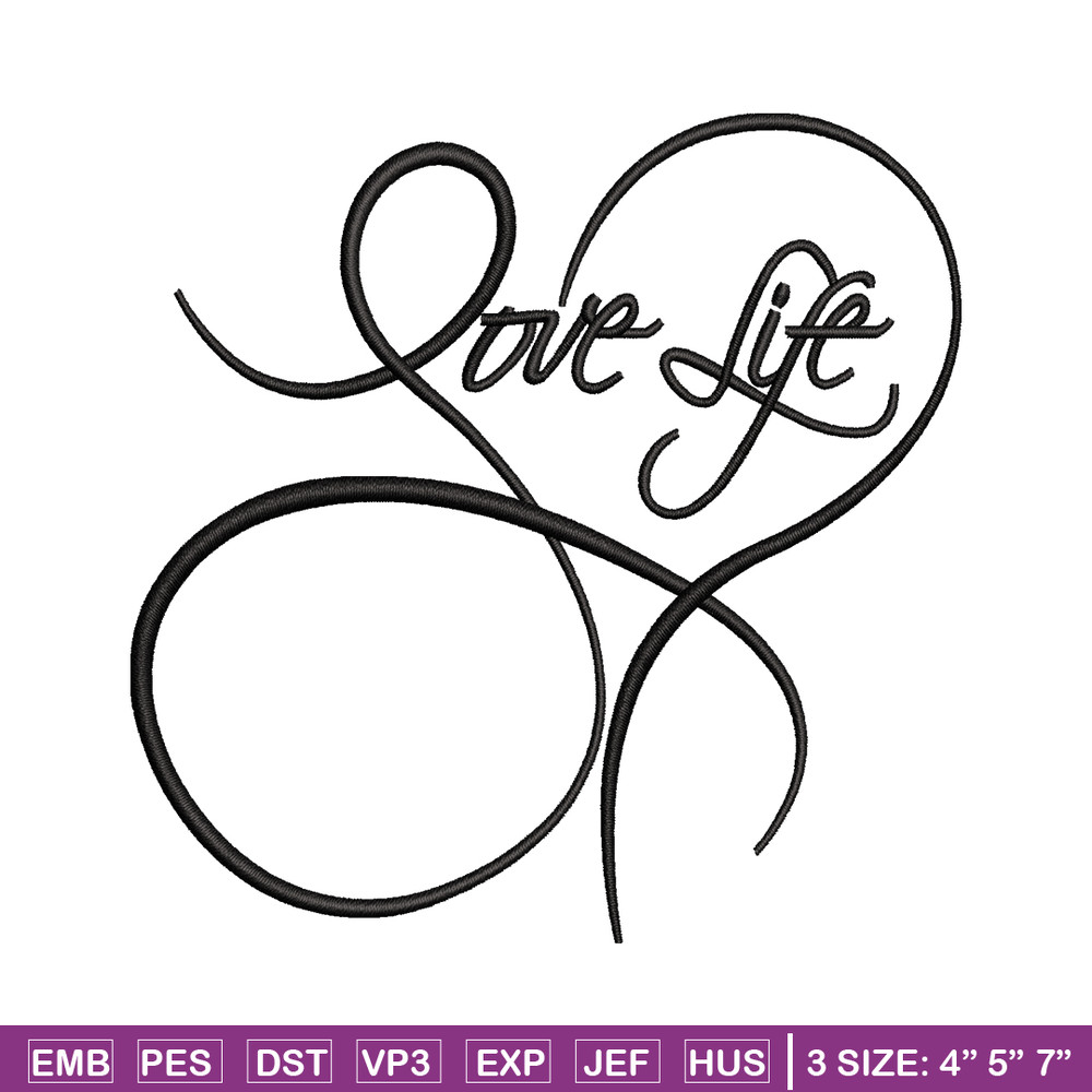 Love life logo embroidery design, Love life logo embroidery, logo design, embroidery file, logo shirt, Digital download.jpg