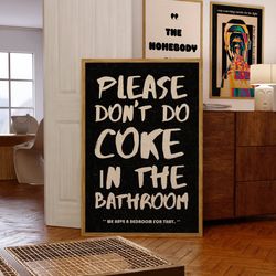 don't do coke print, 70s wall art, trendy wall art, psychedelic poster, hippie print, vintage poster, aesthetic room dec