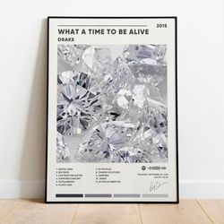 drake what a time to be alive album cover poster, drake what a time to be alive poster print, digital download, drake po