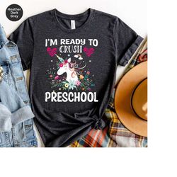 I'm Ready To Crush Preschool T-shirt Girls For First Day of School, Pre K Squad Shirt, Kindergarten Teacher Shirt Gifts