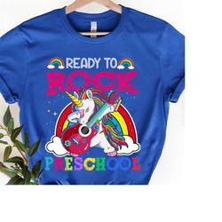 Ready To Rock Preschool T-shirt Girls For First Day of School, Pre K Squad Shirt, Kindergarten Teacher Shirt Gifts, Back