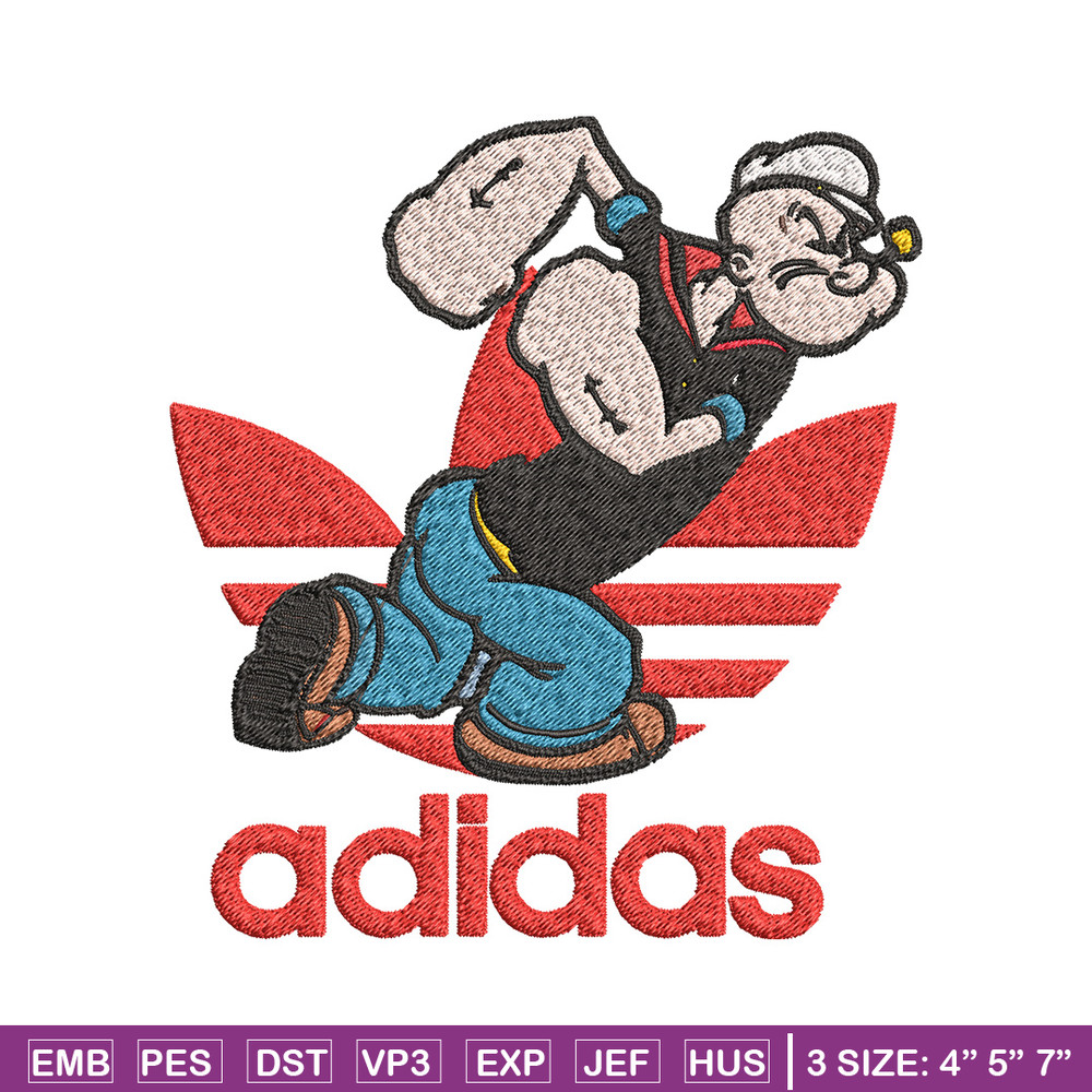 Man cartoon adidas Embroidery Design, Adidas Embroidery, Embroidery File, Brand Embroidery, Logo shirt, Digital download.jpg
