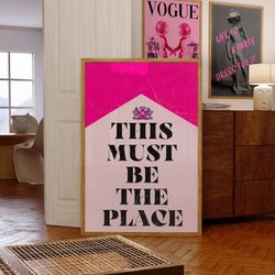 pink wall art, 70s poster, trendy wall art, psychedelic poster, aesthetic print, vintage poster, trippy wall art, retro