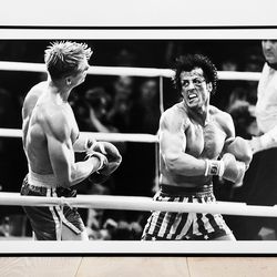 Rocky Balboa and Ivan Drago Poster, Rocky Balboa Movie Vintage Photo Poster - Art Deco, Canvas Print, Gift Idea, Print B
