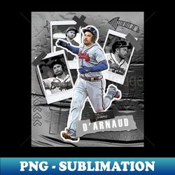 Travis dArnaud baseball Paper Poster Braves 5 - Digital Sublimation Download File - Perfect for Sublimation Mastery