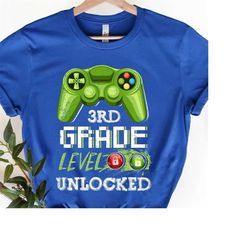 3rd Third Grade Level Unlock Shirt For Boys Funny Back To School Gifts Tshirt For Elementary Teachers Squad Vibes Girls