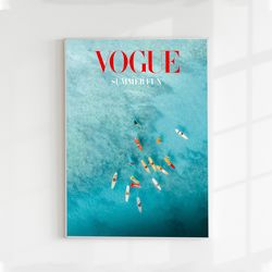 vogue poster retro vogue print vintage vogue poster luxury fashion print trendy wall art maximalist wall art vogue magaz