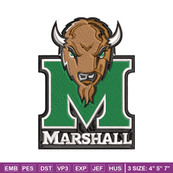 marshall thundering herd embroidery design, marshall thundering herd embroidery, logo sport embroidery, ncaa embroidery.