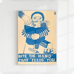 women's liberation movementbite the hand that feedsfeminist equality 70s 80s riot propaganda protest poster 5 sizes ava