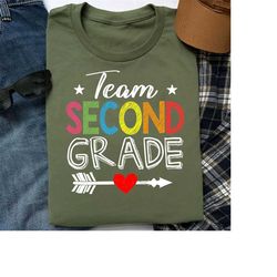 team 2nd second grade teacher shirt funny back to school gifts tshirt for elementary teachers squad vibes girls boys fir