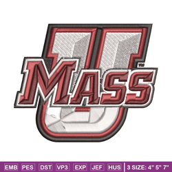 massachusetts minutemen embroidery design, massachusetts minutemen embroidery, logo sport embroidery, ncaa embroidery.