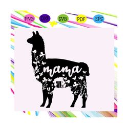 mama liama svg, llama svg, lama svg, mothers day svg, mom life for silhouette, files for cricut, svg, dxf, eps, png inst