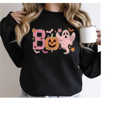 Funny Halloween Boo Sweatshirt, Cute Holloween Boo Sweatshirt, Halloween Sweatshirt, Vintage Style Halloween Sweatshirt,