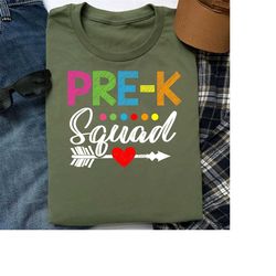 preschool squad pre k team shirt teacher, kindergarten teacher shirt, teacher appreciation gift t-shirt , back to school