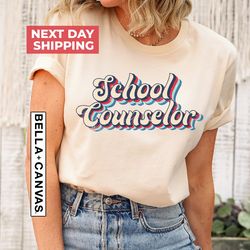 retro school counselor shirt png, school counselor gift, back to school shirt png, counseling gift, teacher appreciation