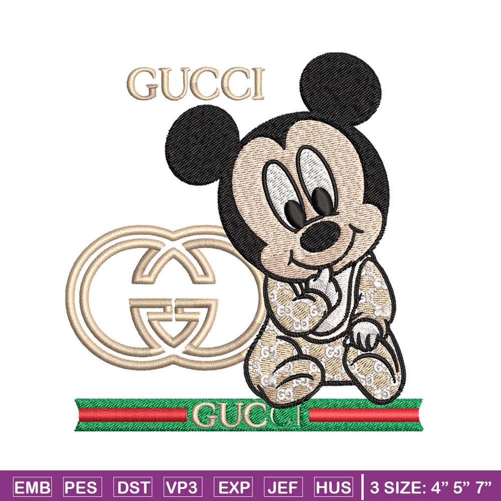 Mickey baby Embroidery Design, Gucci Embroidery, Embroidery File, Logo shirt, Sport Embroidery, Digital download..jpg