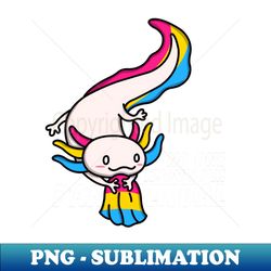 Pansexual Pride Axolotl - Exclusive PNG Sublimation Download - Fashionable and Fearless