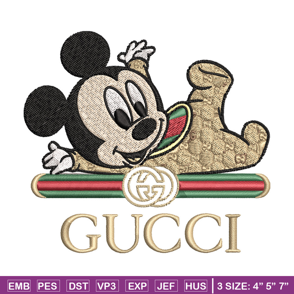 Mickey baby gucci Embroidery Design,Gucci Embroidery, Embroidery File, Logo shirt, Sport Embroidery, Digital download.jpg