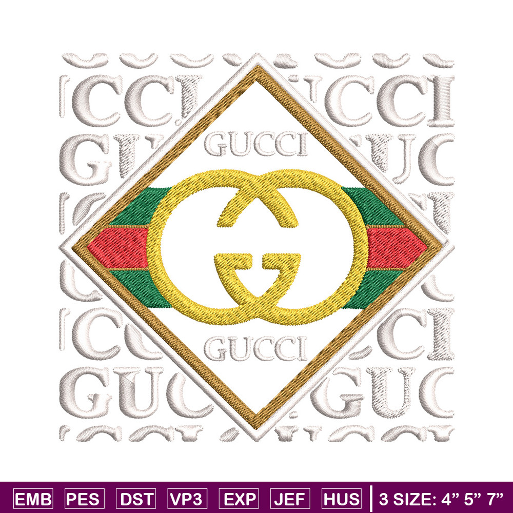 Gucci design Embroidery Design, Gucci Embroidery, Brand Embroidery, Logo shirt, Embroidery File, Digital download.jpg