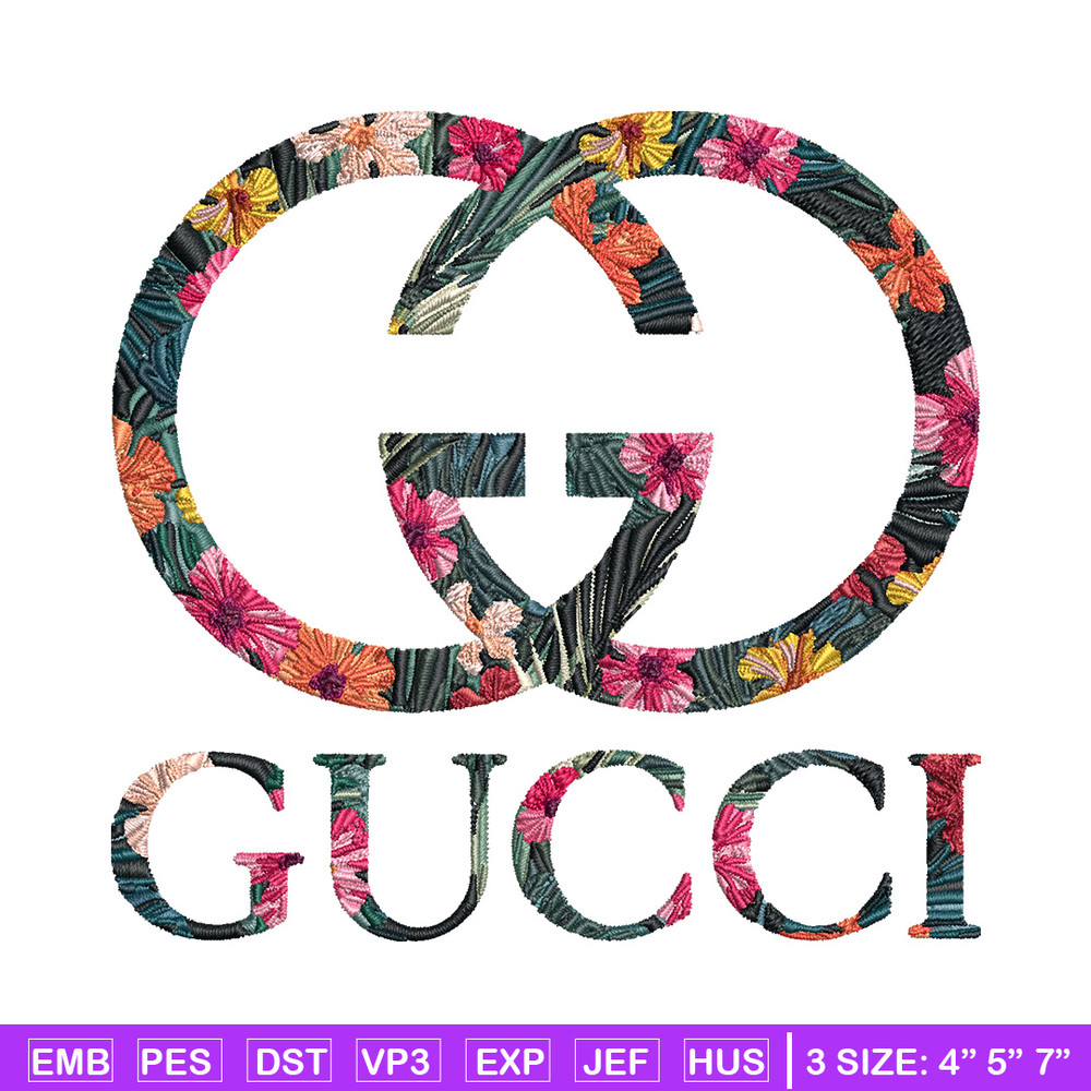 Gucci flower Embroidery Design, Gucci Embroidery, Brand Embroidery, Logo shirt, Embroidery File, Digital download.jpg