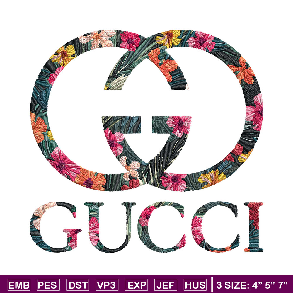 Gucci flower Embroidery Design, Gucci Embroidery, Brand Embroidery, Logo shirt, Embroidery File, Digital download.jpg