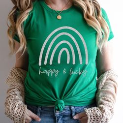 happy and lucky patricks day shirt png, shamrock green womens shirt png, st patricks day shirt png, st paddys, cute st p